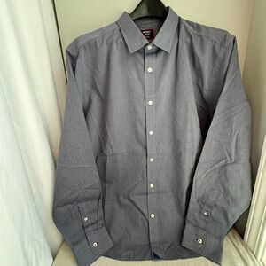 Untuckit Men’s XXL Dress Shirt – Blue, 100% Cotton, Regular Fit, Wrinkle-Free